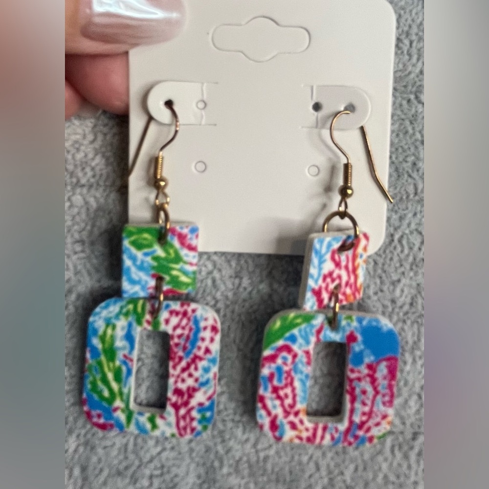 Lilly Pulitzer Multicolor Statement Earrings - Picture 4 of 5